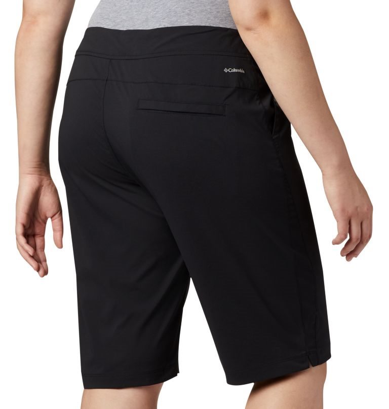 Women's Columbia Anytime Outdoor Long Shorts Black | Plus Size CA-E436C